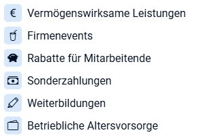 Vorteile für Mitarbeiter